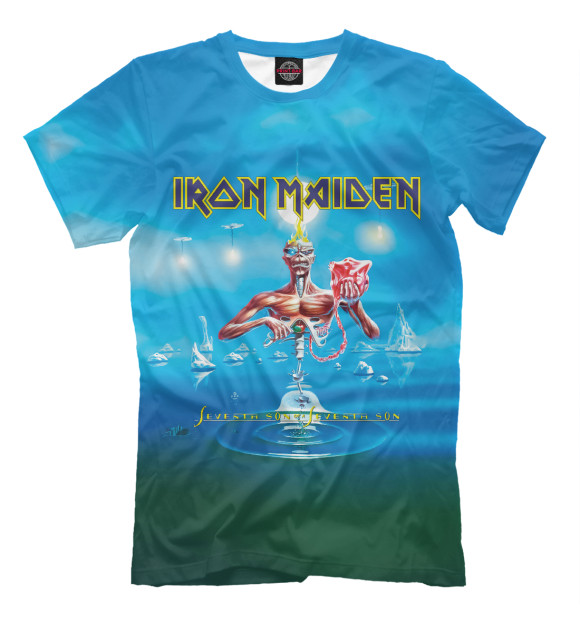 Мужская футболка с изображением Iron Maiden цвета Белый