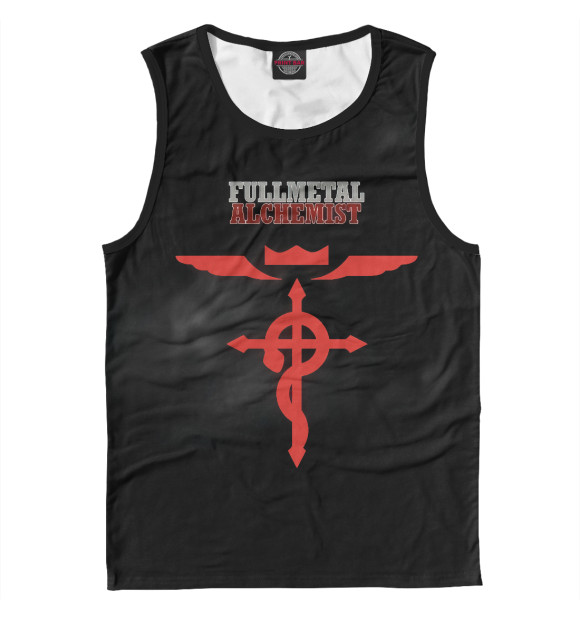 Мужская майка с изображением Fullmetal Alchemist цвета Белый