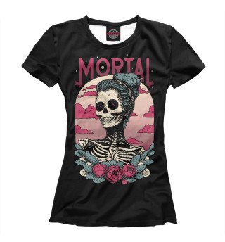 Женская футболка Mortal скелетон