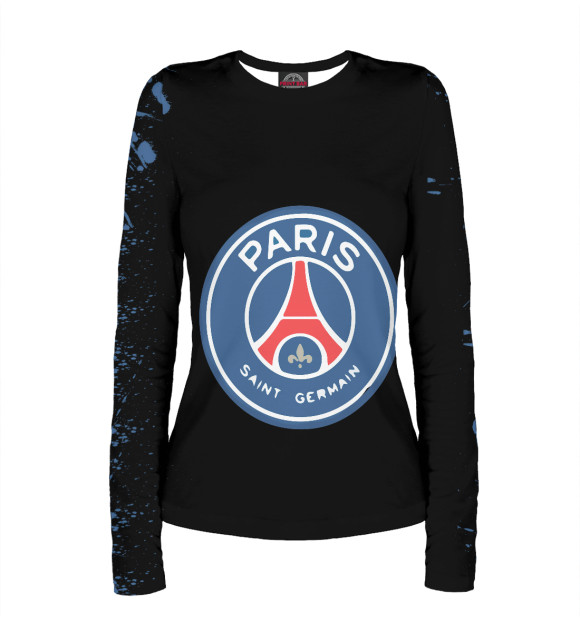 Женский лонгслив с изображением PSG цвета Белый