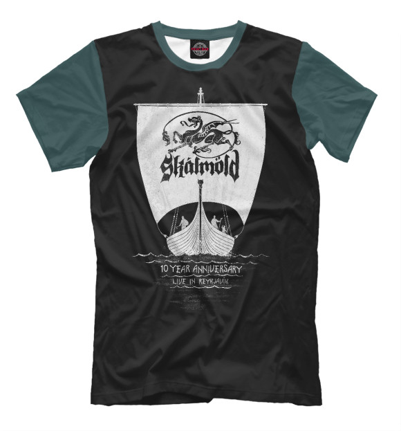 Мужская футболка с изображением Skalmold цвета Белый