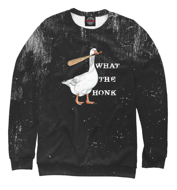Свитшот для девочек с изображением What The Honk Duck Goose цвета Белый