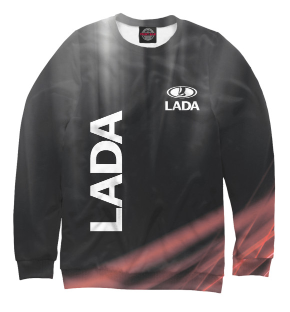 Свитшот для девочек с изображением LADA цвета Белый
