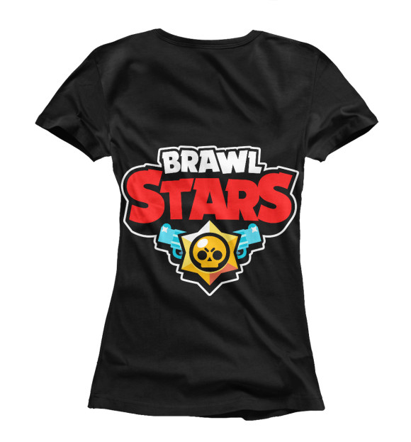 Футболка для девочек с изображением Leon Brawl Stars цвета Белый