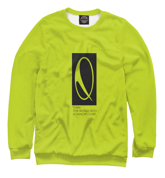 Женский свитшот с изображением ASOT1000 logo Lime цвета Белый