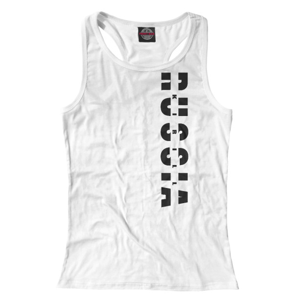 Женская майка-борцовка с изображением Кирилл цвета Белый