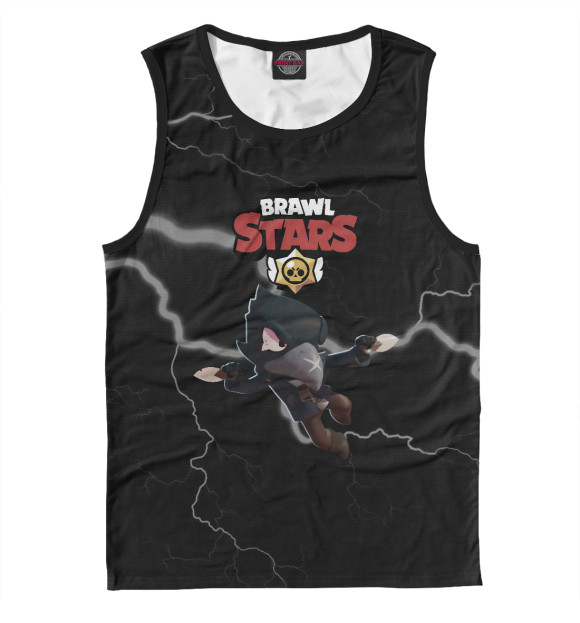 Майка для мальчика с притом Brawl Stars: Crow цвета Белый Майка для мальчика с изображением Brawl Stars: Crow цвета Белый