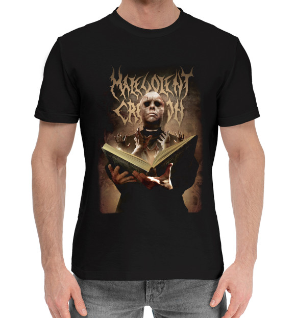 Мужская хлопковая футболка с изображением Malevolentcreation цвета Черный