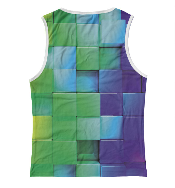Женская майка с изображением 3D pattern / Color цвета Белый