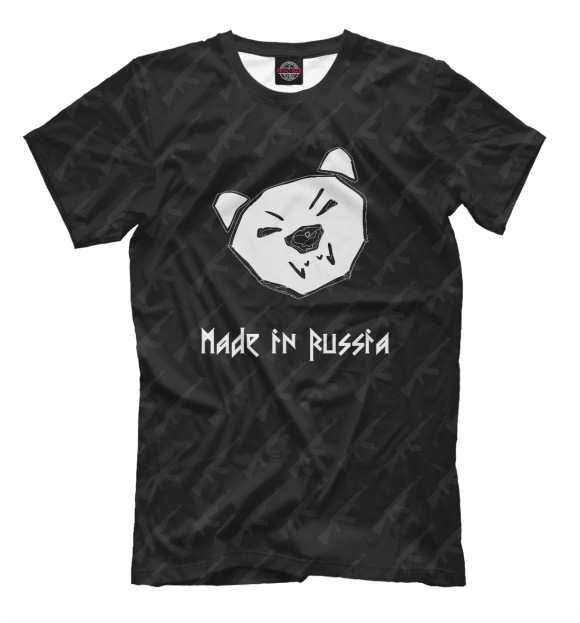 Мужская футболка с изображением Made in Russia цвета Белый