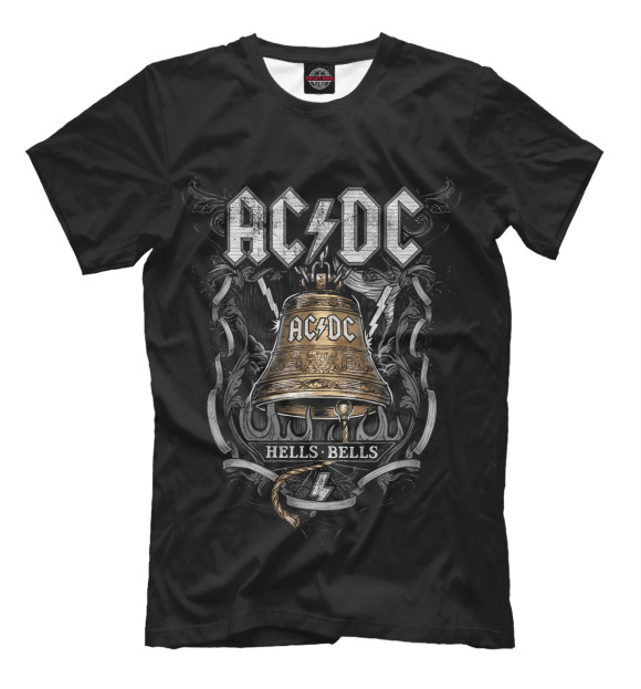 Мужская футболка с изображением AC/DC цвета Белый