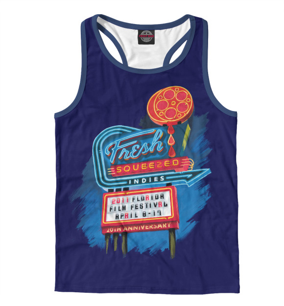 Мужская майка-борцовка с изображением Fresh цвета Белый