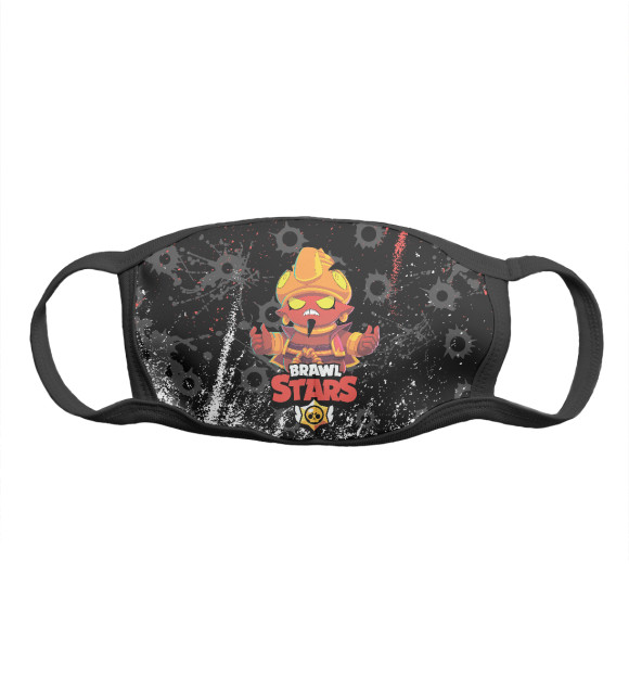 Маска тканевая с изображением BRAWL STARS EVIL GENE цвета Белый