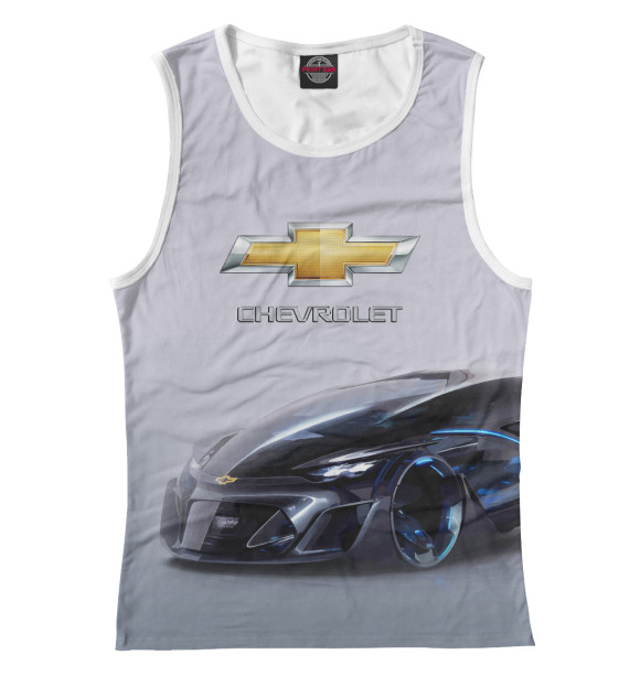 Майка для девочки с изображением Chevrolet concept цвета Белый