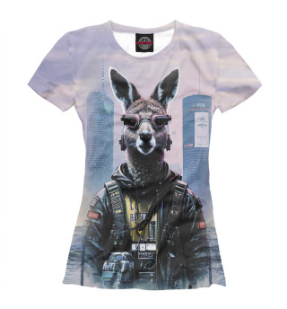 Женская футболка Cool kangaroo - neural network