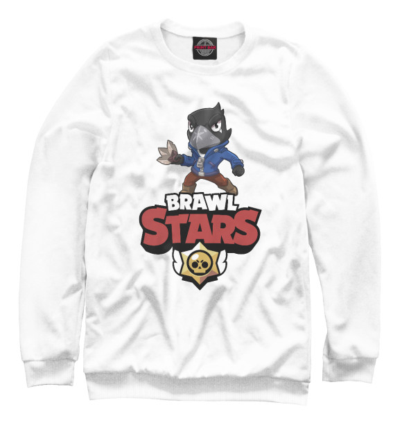 Свитшот для девочек с изображением Brawl Stars - Crow цвета Белый