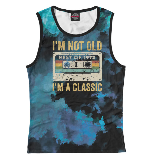 Майка для девочки с изображением I'm not old 1972 цвета Белый