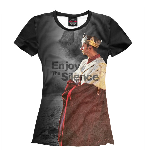 Женская футболка с изображением Enjoy The Silence цвета Белый