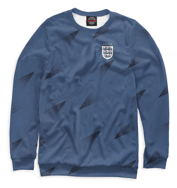 Мужской свитшот с изображением Сборная Англии цвета Белый