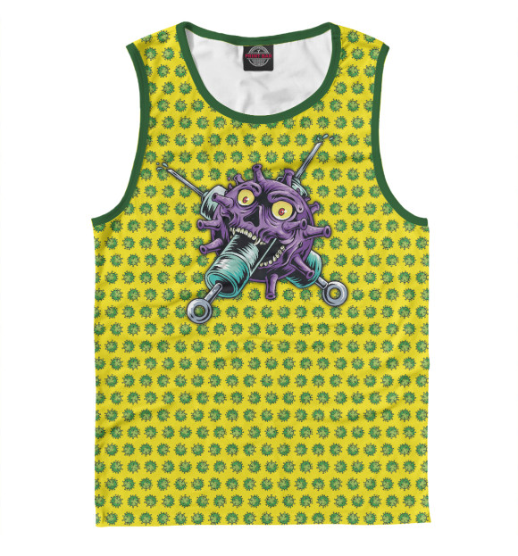 Мужская майка с изображением Вакцина цвета Белый