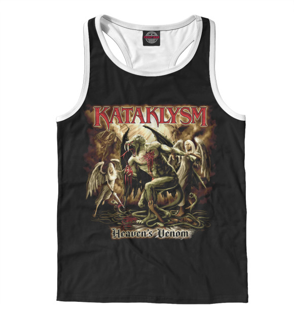 Мужская майка-борцовка с изображением Kataklysm цвета Белый