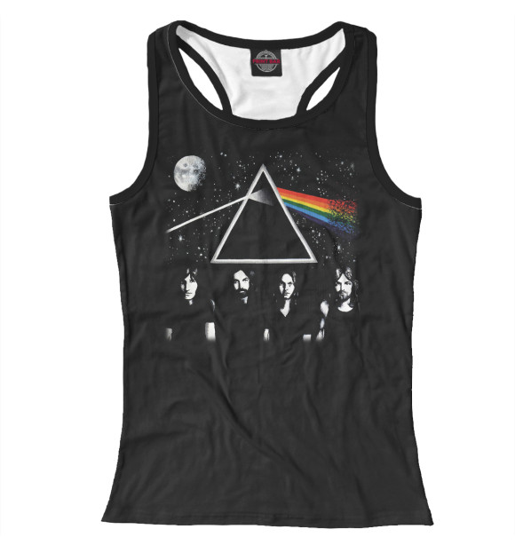 Женская майка-борцовка с изображением Pink Floyd: Пинк Флойд исполнители цвета Белый