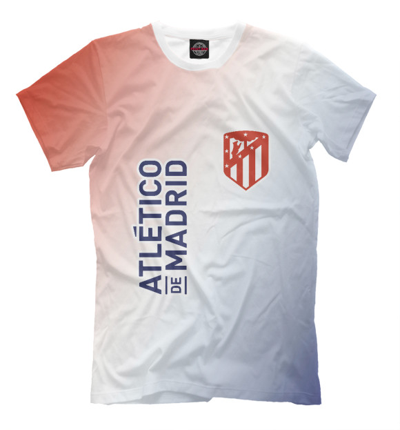 Мужская футболка с изображением Атлетико цвета Белый